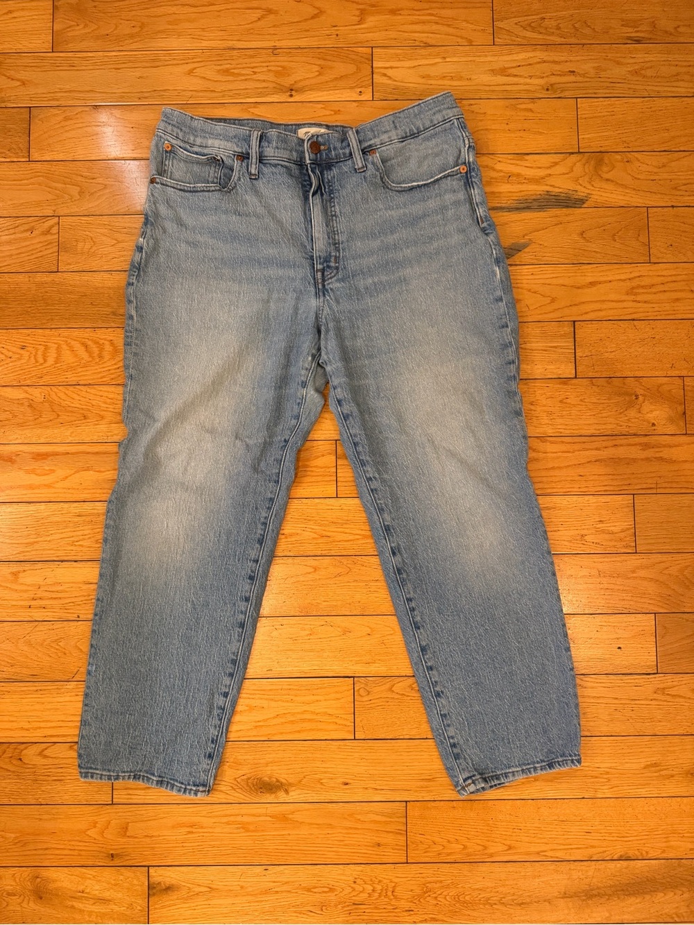 Madewell Light Blue High-Rise Relaxed Straight Jeans 31P